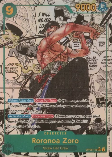 Roronoa Zoro 2024 Wings of the Captain #OP06-118 Secret Rare